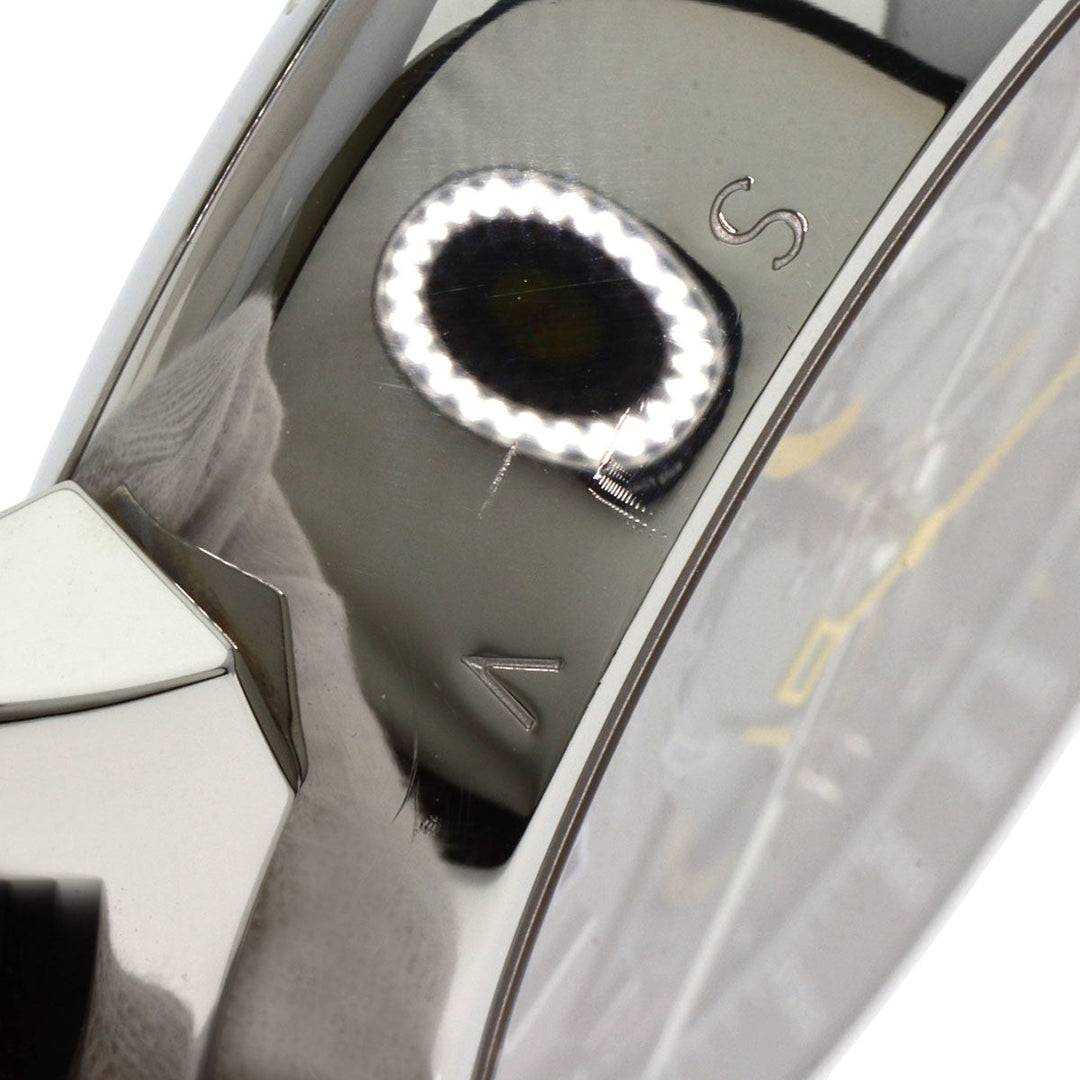 LOUIS VUITTON Watches Mechanical Automatic Q102L Stainless Steel Silver Tambour Voyage Chronograph Brown dial