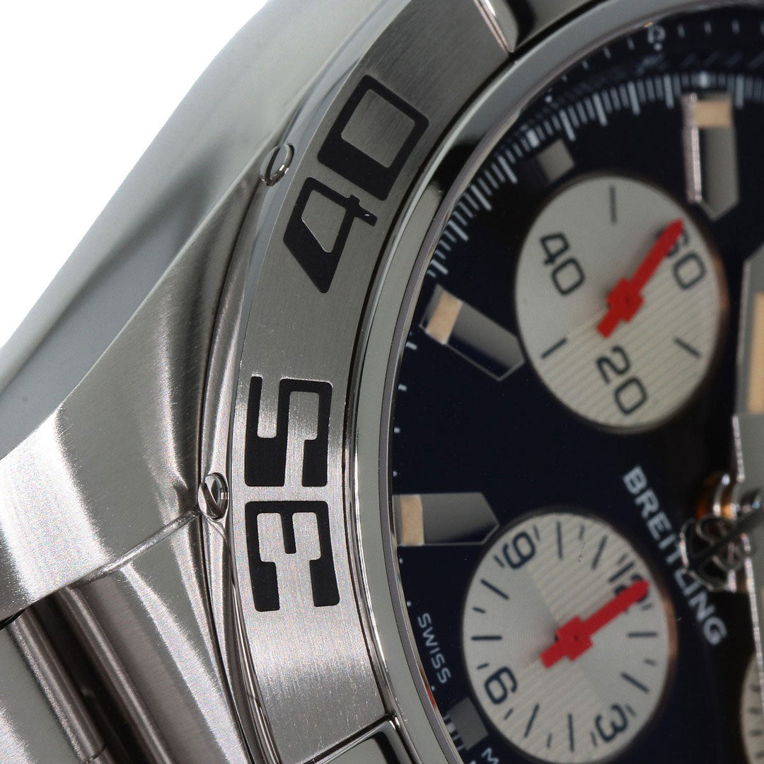 BREITLING Watches Mechanical Automatic AB0110 Stainless Steel , Stainless Steel Silver Chronomat 44 Fretze Tricolori Limited to 1000 pieces worldwide black dial mens Used Authentic