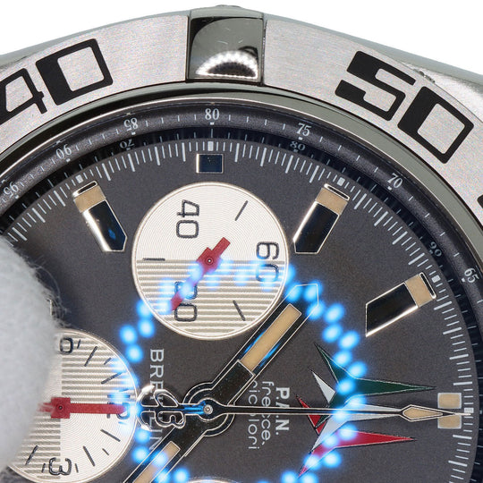 BREITLING Watches Mechanical Automatic AB0110 Stainless Steel , Stainless Steel Silver Chronomat 44 Fretze Tricolori Limited to 1000 pieces worldwide black dial mens Used Authentic