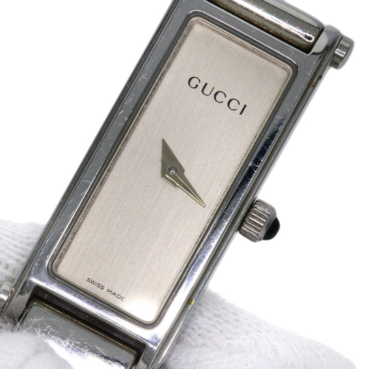 GUCCI Watches Quartz 1500L Stainless Steel , Stainless Steel Silver Square face Silver dial Women Used Authentic