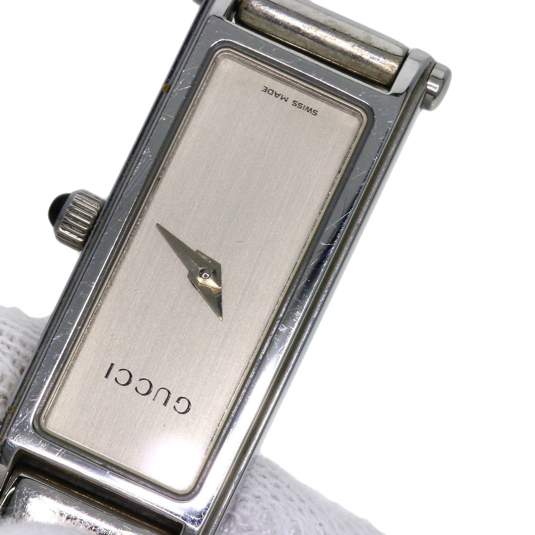 GUCCI Watches Quartz 1500L Stainless Steel , Stainless Steel Silver Square face Silver dial Women Used Authentic