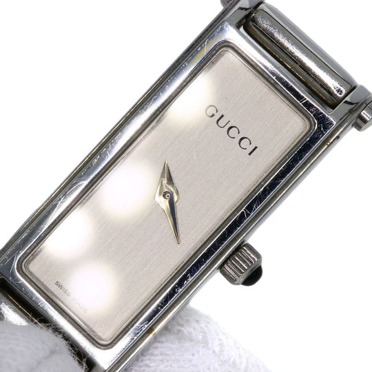 GUCCI Watches Quartz 1500L Stainless Steel , Stainless Steel Silver Square face Silver dial Women Used Authentic