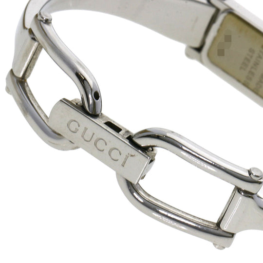 GUCCI Watches Quartz 1500L Stainless Steel , Stainless Steel Silver Square face Silver dial Women Used Authentic