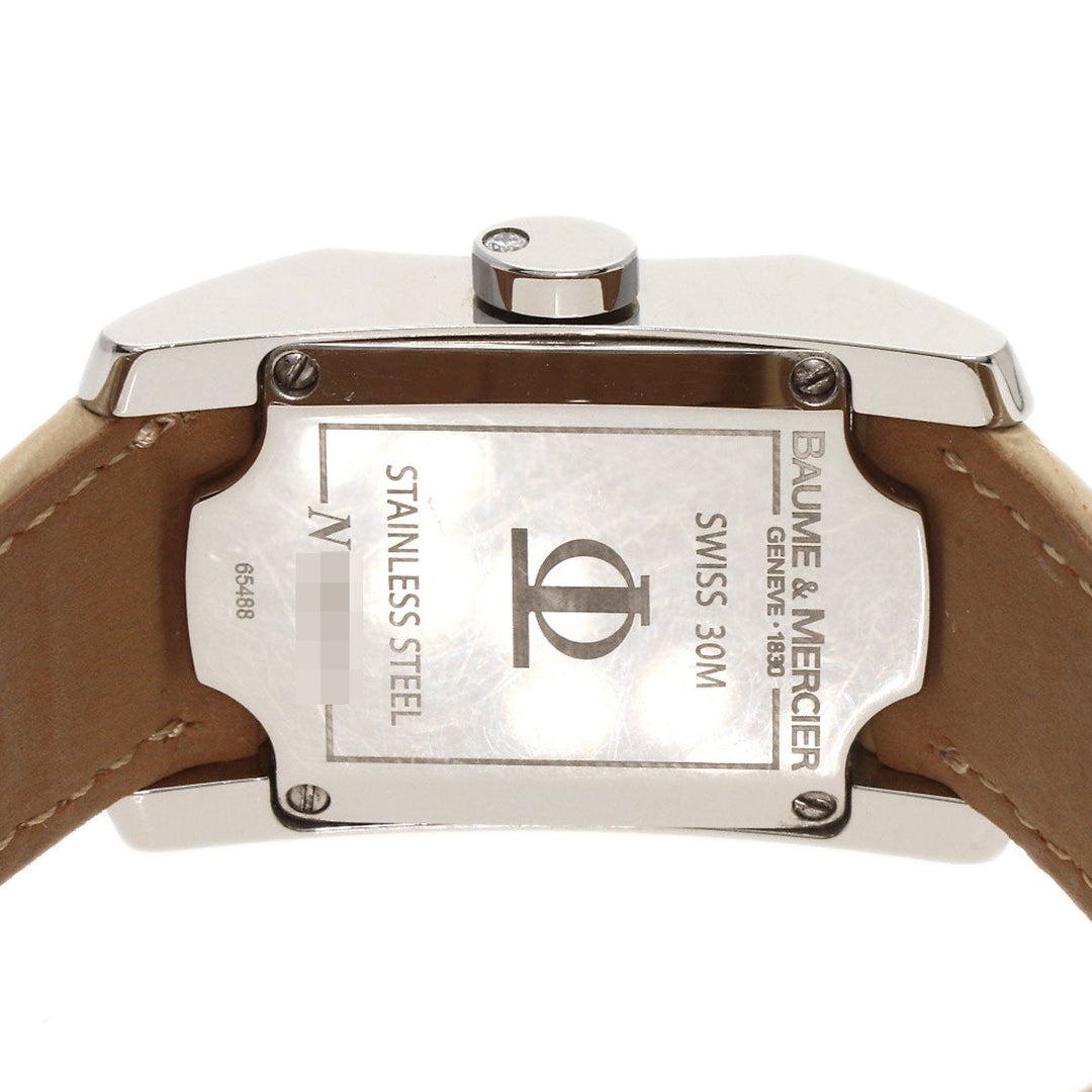 Baume & Mercier Watches Quartz 65488 Stainless Steel Silver Diamant Women Used Authentic