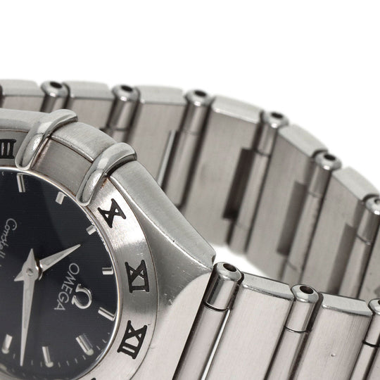 OMEGA Watches Quartz 1561.51 Stainless Steel , Stainless Steel Silver Constellation Navy dial Women Used Authentic