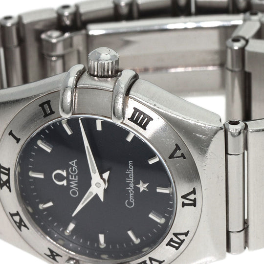 OMEGA Watches Quartz 1561.51 Stainless Steel , Stainless Steel Silver Constellation Navy dial Women Used Authentic