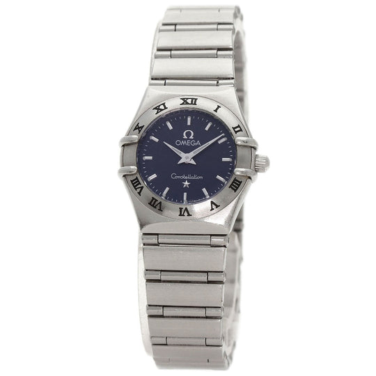 OMEGA Watches Quartz 1561.51 Stainless Steel , Stainless Steel Silver Constellation Navy dial Women Used Authentic
