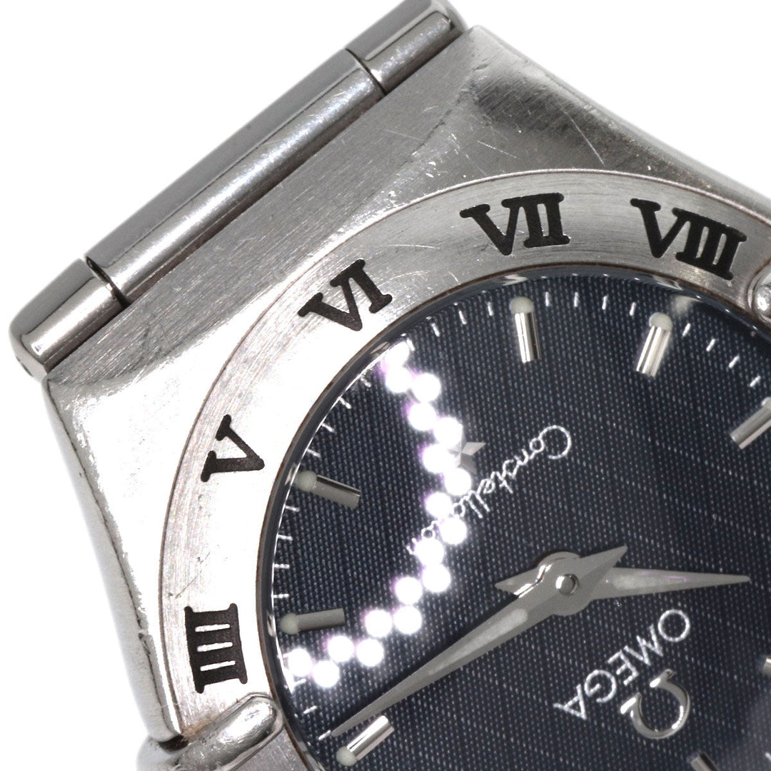OMEGA Watches Quartz 1561.51 Stainless Steel , Stainless Steel Silver Constellation Navy dial Women Used Authentic