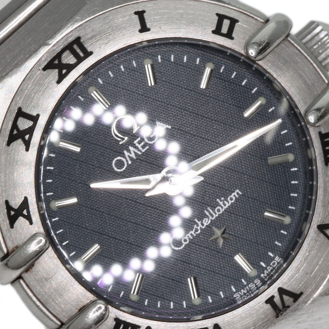 OMEGA Watches Quartz 1561.51 Stainless Steel , Stainless Steel Silver Constellation Navy dial Women Used Authentic