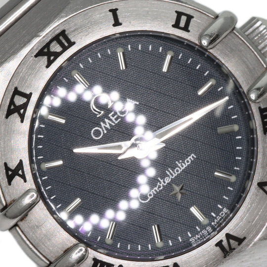OMEGA Watches Quartz 1561.51 Stainless Steel , Stainless Steel Silver Constellation Navy dial Women Used Authentic