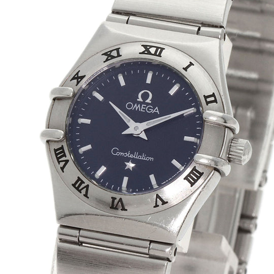 OMEGA Watches Quartz 1561.51 Stainless Steel , Stainless Steel Silver Constellation Navy dial Women Used Authentic