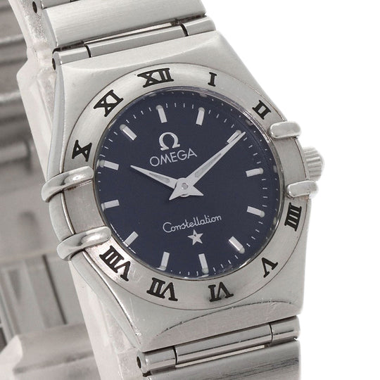 OMEGA Watches Quartz 1561.51 Stainless Steel , Stainless Steel Silver Constellation Navy dial Women Used Authentic