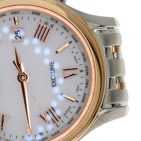 SEIKO Watches Solar Powered SWCW162 Titanium, Titanium Silver Exceline white dial Women Used Authentic