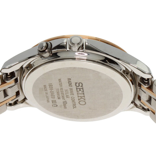 SEIKO Watches Solar Powered SWCW162 Titanium, Titanium Silver Exceline white dial Women Used Authentic
