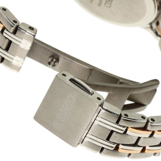 SEIKO Watches Solar Powered SWCW162 Titanium, Titanium Silver Exceline white dial Women Used Authentic