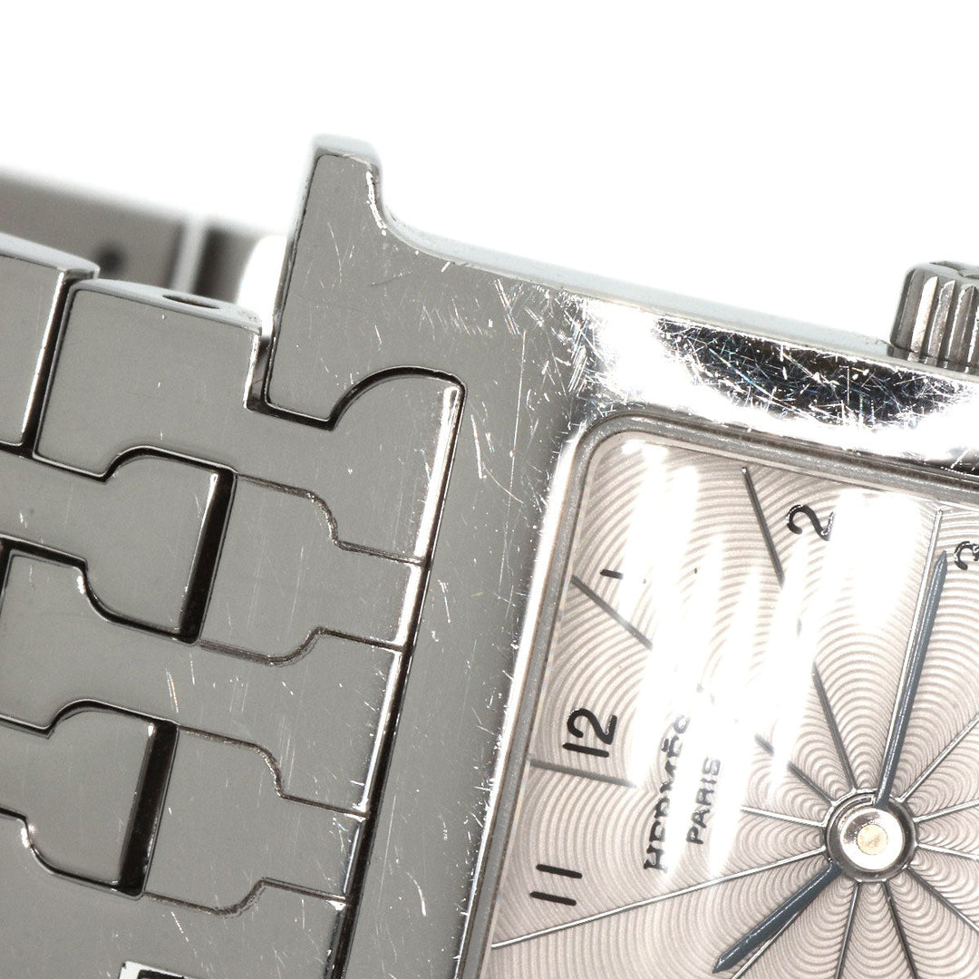 HERMES Watches Quartz HH1.210 Stainless Steel , Stainless Steel Silver H watch Silver dial Women Used Authentic
