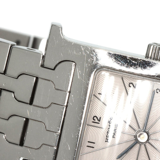 HERMES Watches Quartz HH1.210 Stainless Steel , Stainless Steel Silver H watch Silver dial Women Used Authentic