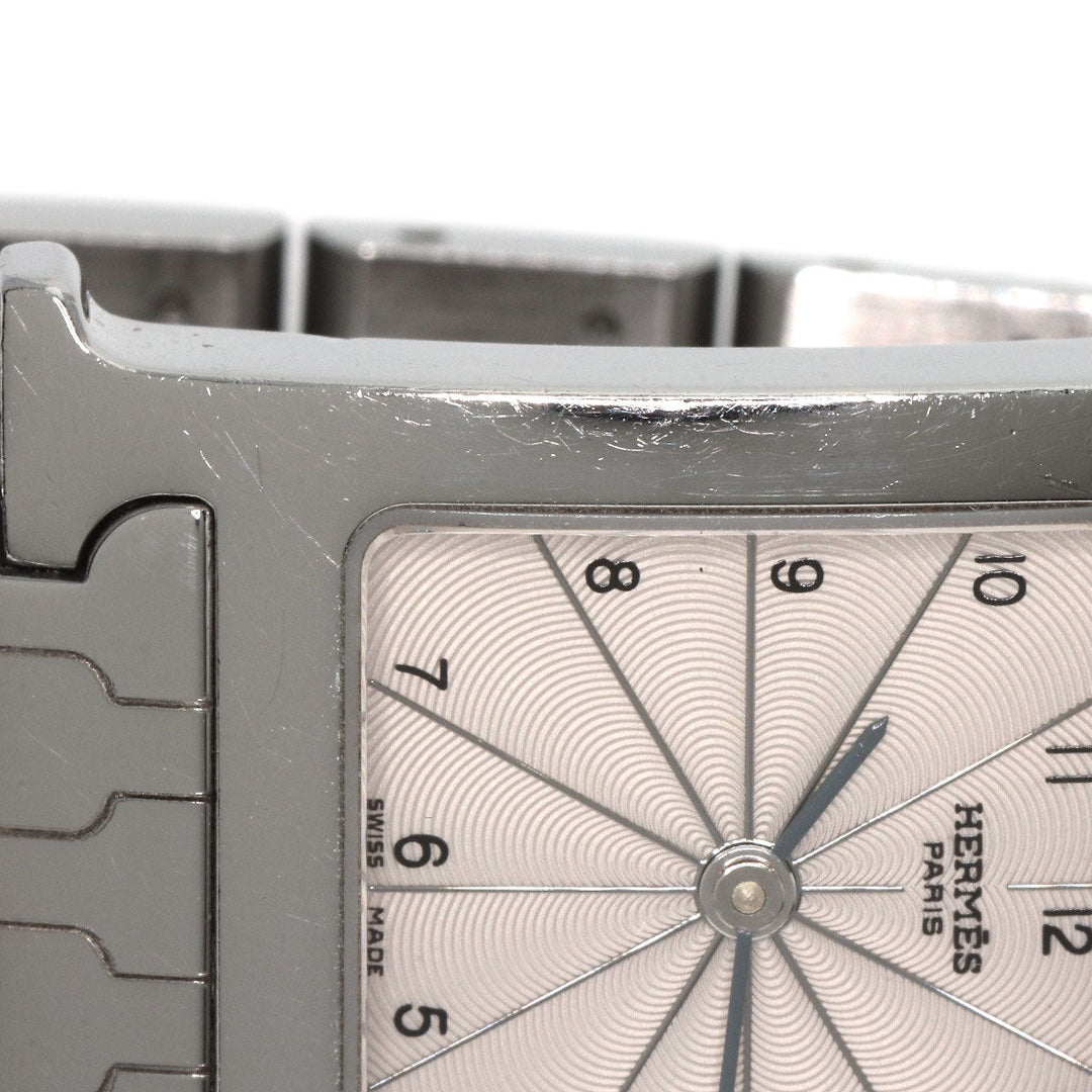 HERMES Watches Quartz HH1.210 Stainless Steel , Stainless Steel Silver H watch Silver dial Women Used Authentic