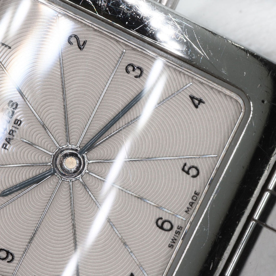 HERMES Watches Quartz HH1.210 Stainless Steel , Stainless Steel Silver H watch Silver dial Women Used Authentic