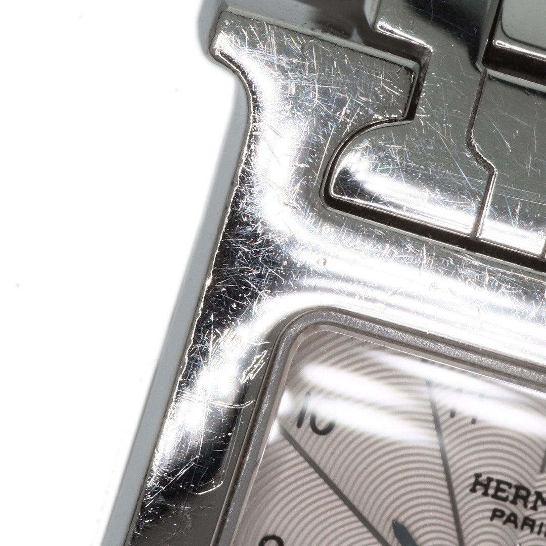 HERMES Watches Quartz HH1.210 Stainless Steel , Stainless Steel Silver H watch Silver dial Women Used Authentic