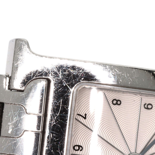 HERMES Watches Quartz HH1.210 Stainless Steel , Stainless Steel Silver H watch Silver dial Women Used Authentic
