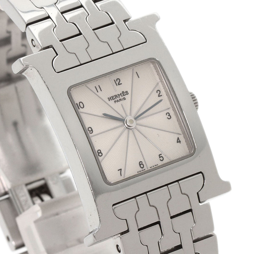 HERMES Watches Quartz HH1.210 Stainless Steel , Stainless Steel Silver H watch Silver dial Women Used Authentic