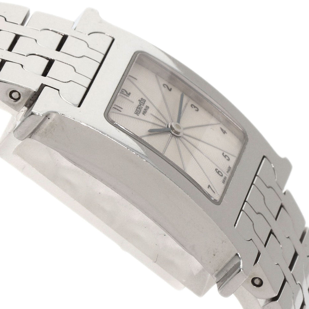 HERMES Watches Quartz HH1.210 Stainless Steel , Stainless Steel Silver H watch Silver dial Women Used Authentic
