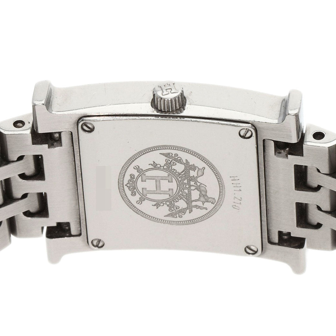 HERMES Watches Quartz HH1.210 Stainless Steel , Stainless Steel Silver H watch Silver dial Women Used Authentic