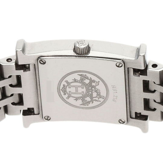 HERMES Watches Quartz HH1.210 Stainless Steel , Stainless Steel Silver H watch Silver dial Women Used Authentic