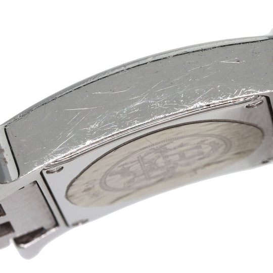 HERMES Watches Quartz HH1.210 Stainless Steel , Stainless Steel Silver H watch black dial Women Used Authentic