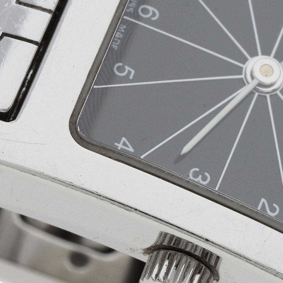 HERMES Watches Quartz HH1.210 Stainless Steel , Stainless Steel Silver H watch black dial Women Used Authentic