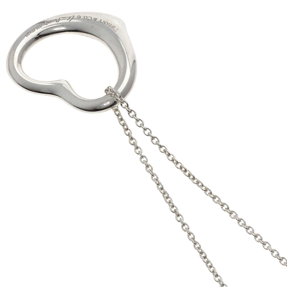 TIFFANY&Co. Necklace SV Silver Open heart Women Used Authentic