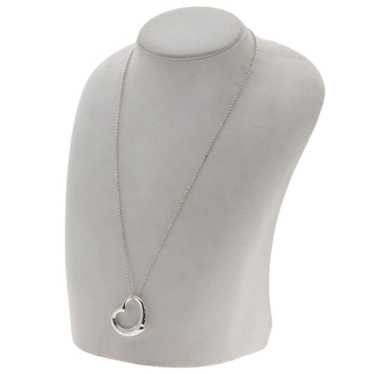 TIFFANY&Co. Necklace SV Silver Open heart Women Used Authentic