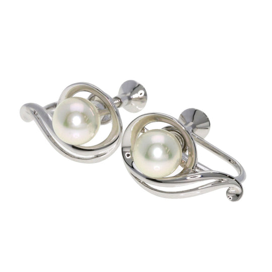 MIKIMOTO Earring SV Silver Akoya pearl Pearl Women Used Authentic