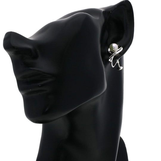 MIKIMOTO Earring SV Silver Akoya pearl Pearl Women Used Authentic