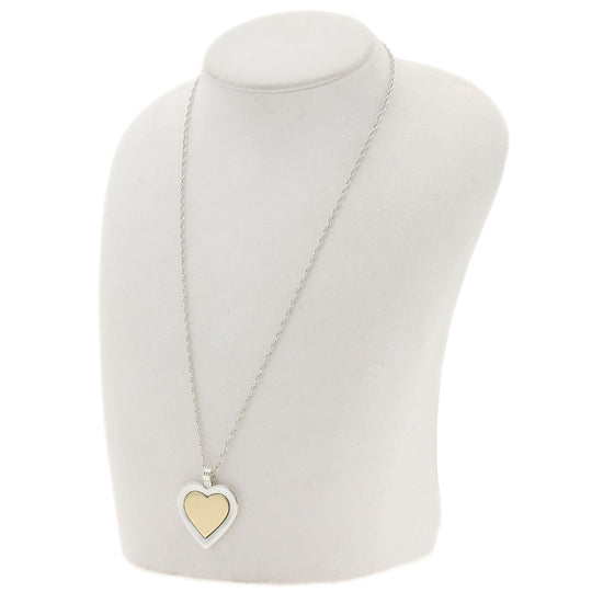 TIFFANY&Co. Necklace SV , K18YG Silver Heart combination Women Used Authentic