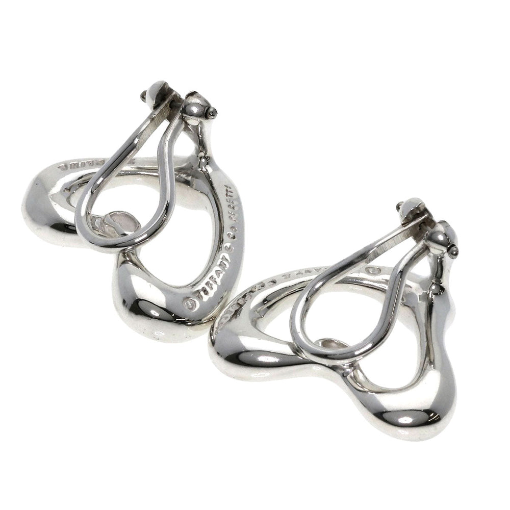 TIFFANY&Co. Earring SV Silver Open heart Women Used Authentic