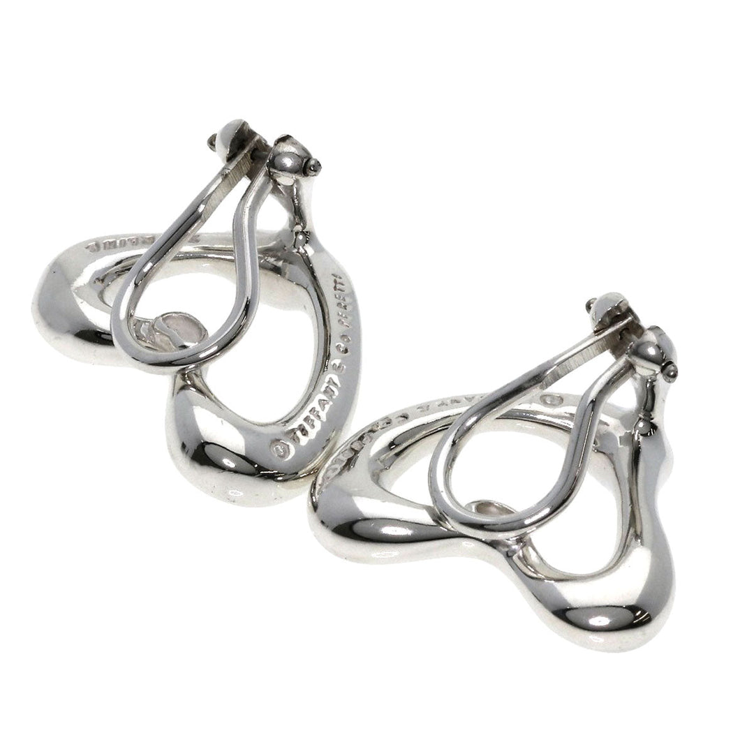 TIFFANY&Co. Earring SV Silver Open heart Women Used Authentic