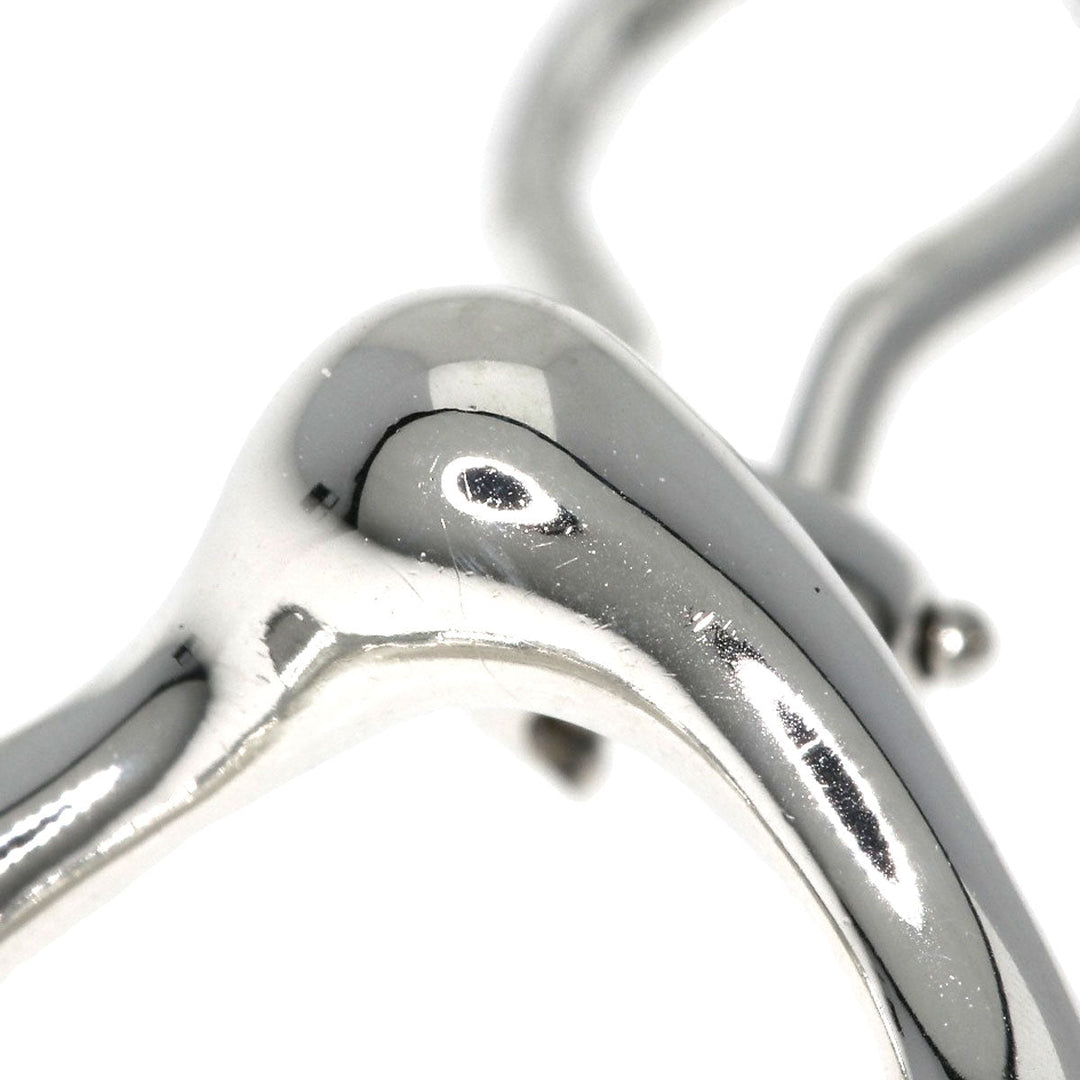 TIFFANY&Co. Earring SV Silver Open heart Women Used Authentic