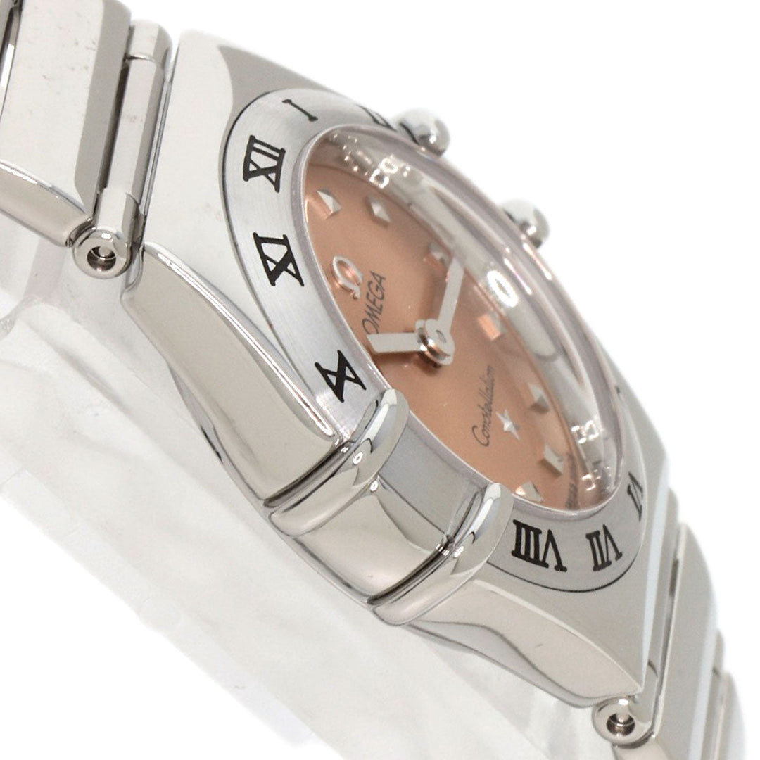 OMEGA Watches Quartz 1561.61 Stainless Steel , Stainless Steel Silver Constellation Mini Orange dial Women Used Authentic