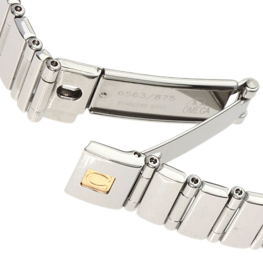 OMEGA Watches Quartz 1561.61 Stainless Steel , Stainless Steel Silver Constellation Mini Orange dial Women Used Authentic
