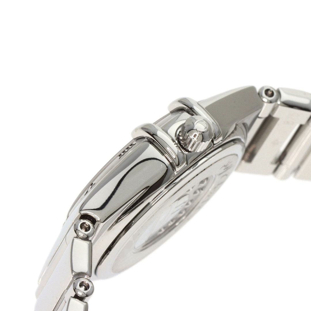 OMEGA Watches Quartz 1561.61 Stainless Steel , Stainless Steel Silver Constellation Mini Orange dial Women Used Authentic