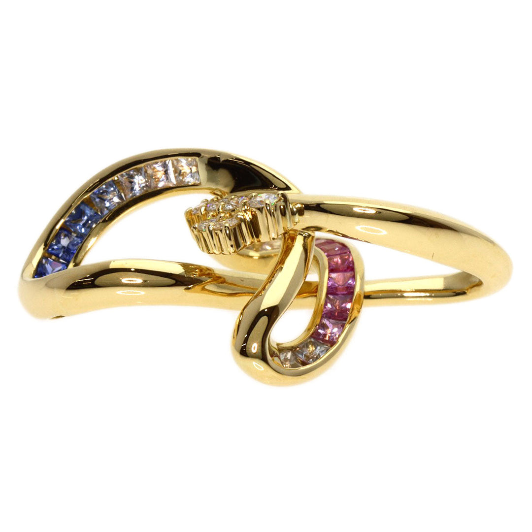 JUNE Pendant top 18K Yellow Gold gold Sapphire diamond