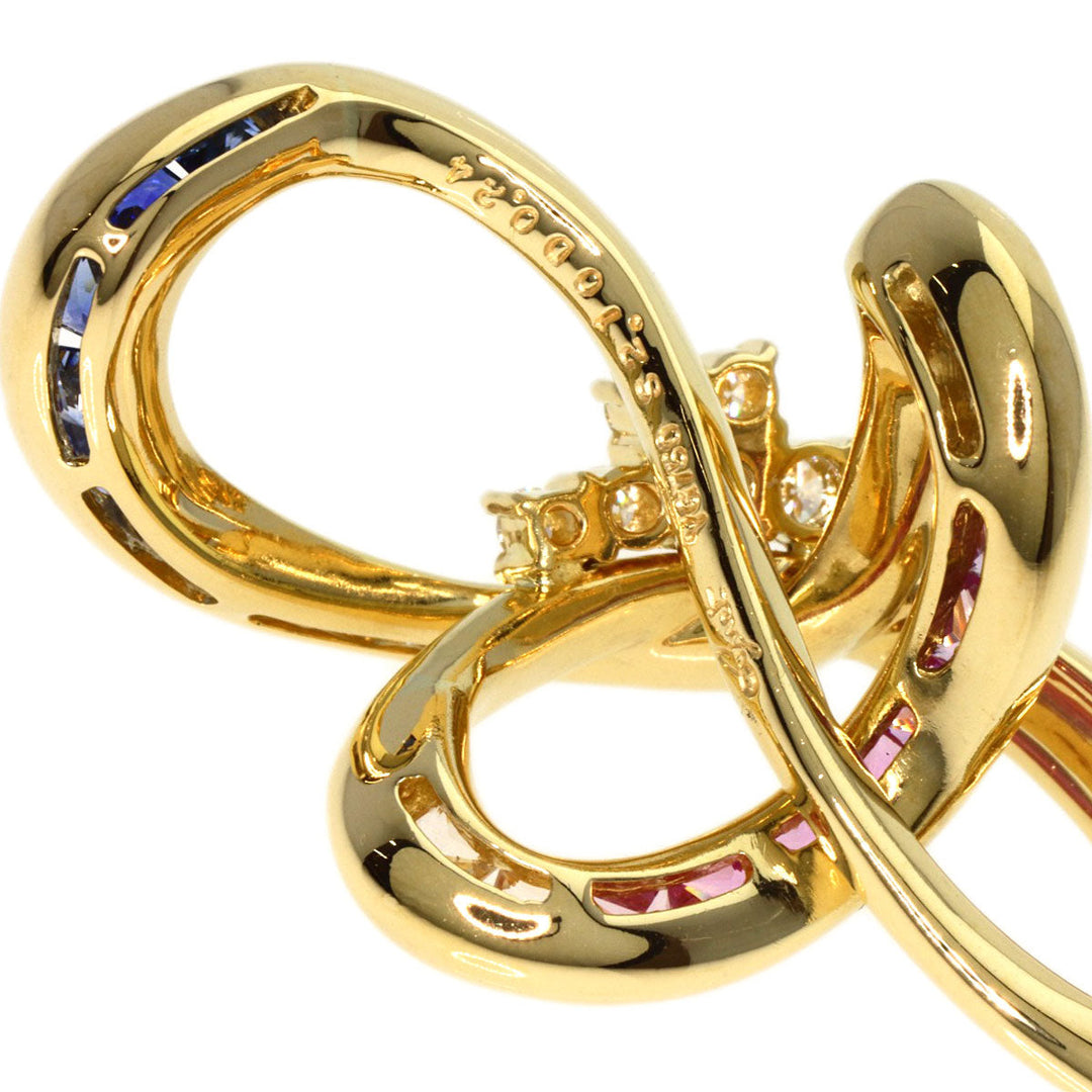 JUNE Pendant top 18K Yellow Gold gold Sapphire diamond