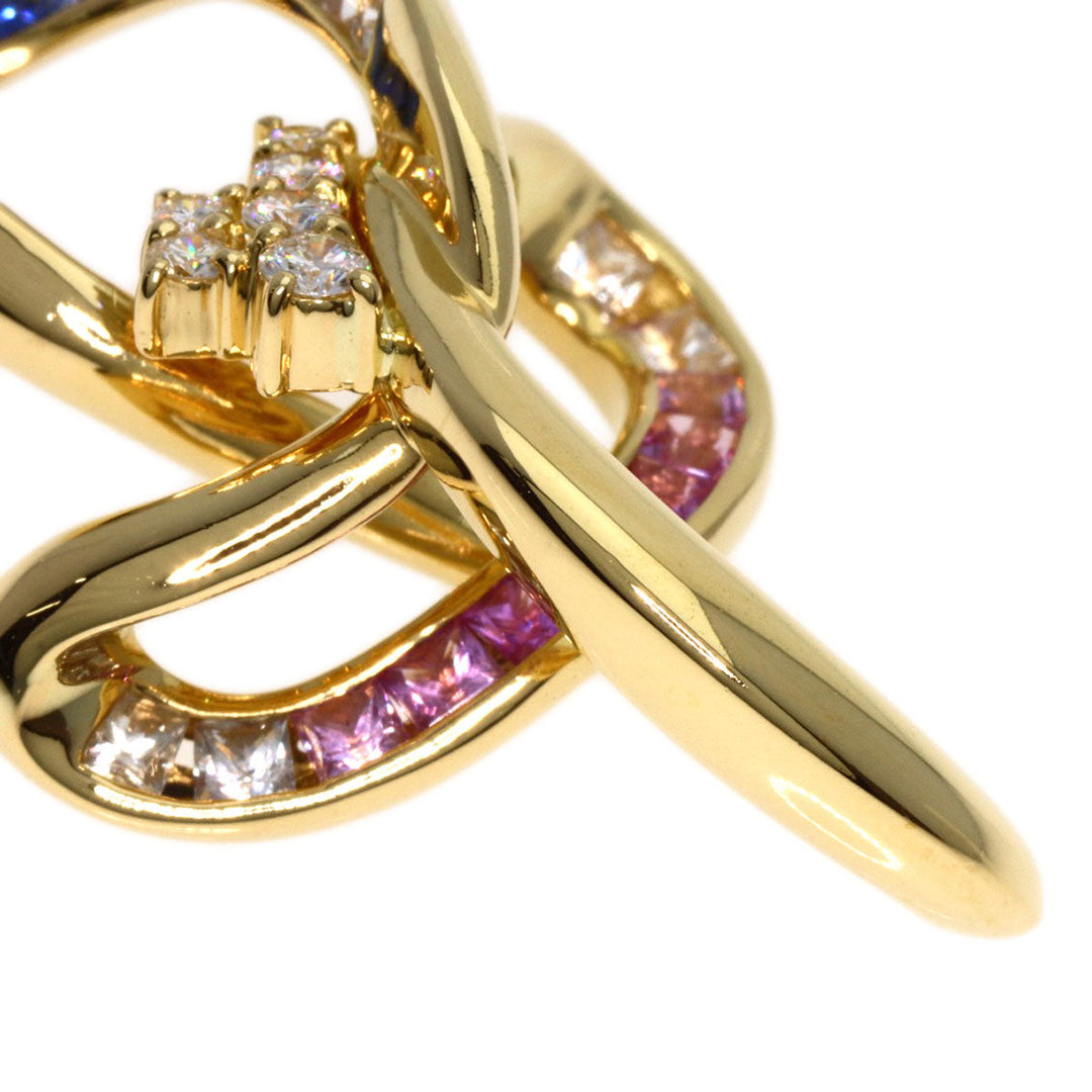JUNE Pendant top 18K Yellow Gold gold Sapphire diamond