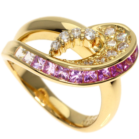 JUNE Ring 18K Yellow Gold gold Sapphire diamond