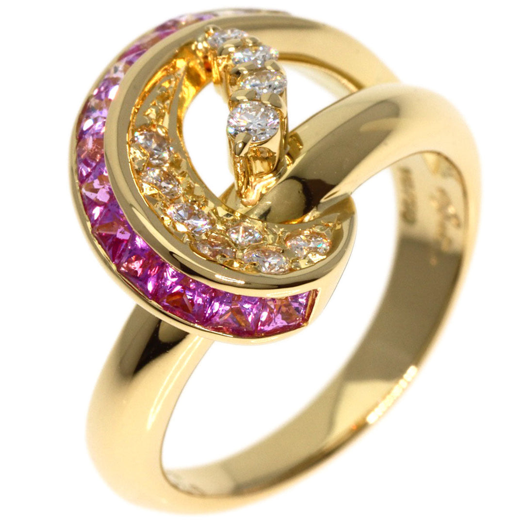 JUNE Ring 18K Yellow Gold gold Sapphire diamond