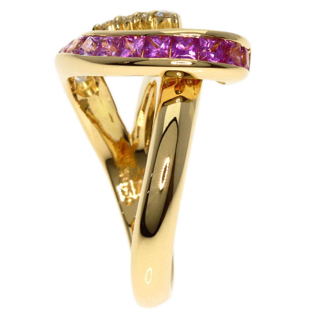 JUNE Ring 18K Yellow Gold gold Sapphire diamond