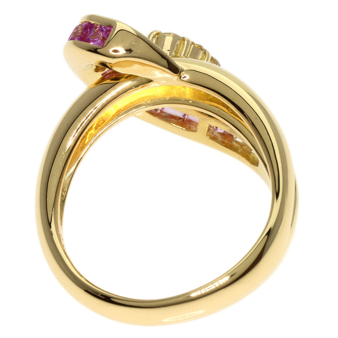 JUNE Ring 18K Yellow Gold gold Sapphire diamond