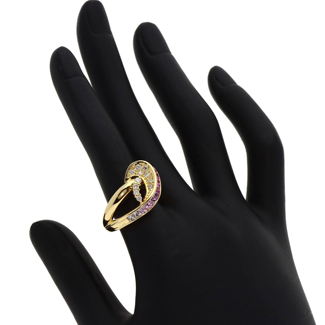 JUNE Ring 18K Yellow Gold gold Sapphire diamond